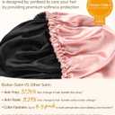 YANIBEST Adjustable Satin Bonnet Double Layer Hair Bonnet for Sleeping Bonnets for Women Hats Curly Natural Hair, Blush Pink