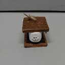 Smiling White Chocolate Brown S'mores Sandwich 2 Inch Resin Decorative Holiday Ornament