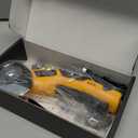 Zeleki Cordless Electric Scissors: 4V Rechargeable Cardboard Cutter, 3 Blades, Safety Lock & LED Light, Box Cutter for Carton Carpet Plastic Fabric Leather(Yellow）