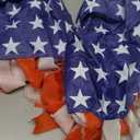 4th of July Decorations, 2 Pack 40 Inch American Flag Windsock with Lights Red White Blue Star Stripes Patriotic Windsock Hanging Decorations Memorial Day Independence Day Fourth of July Outdoor Decor