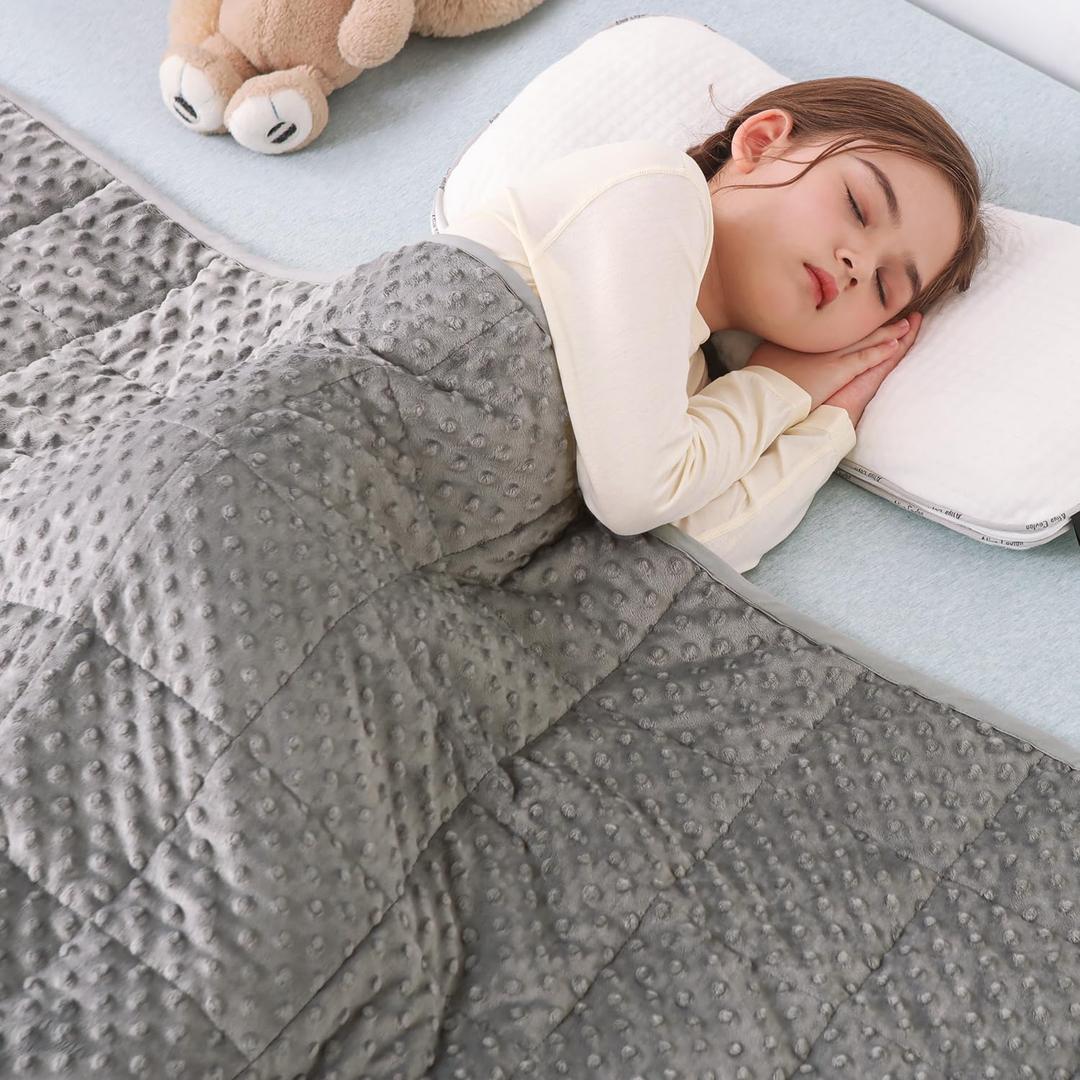 Sivio Weighted Blanket, Weighted Blanket,Soft and Cozy Cooling Heavy Blankets, Calm and Nap, School and Home, 3lbs 36 x 48inches, Grey