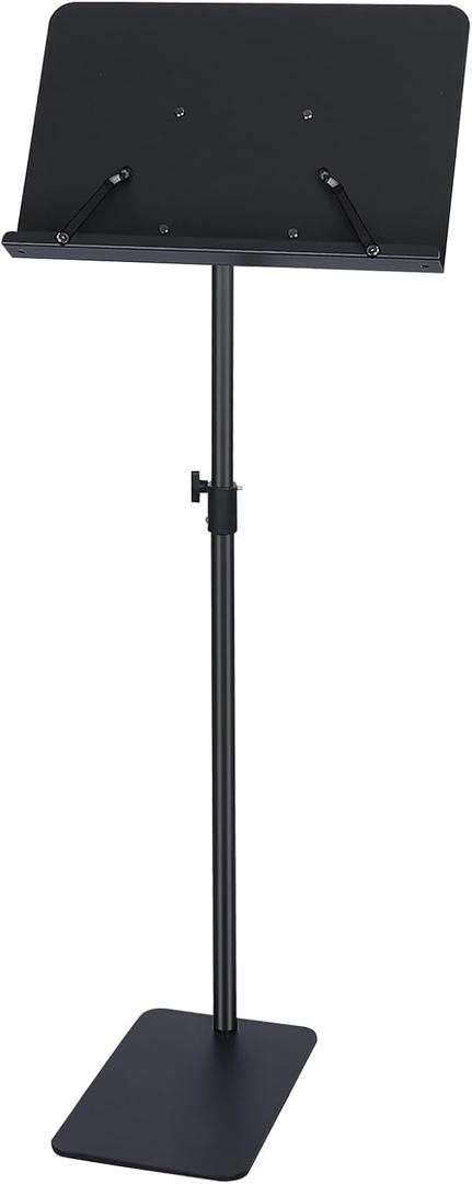 Professional Orchestra Sheet Music Stand - Adjustable Height Metal Music Book Stand Cell Phone Tablet Holder For Digital Piano Keyboard Wind Instruments Guitar Ukulele Violin Band Players