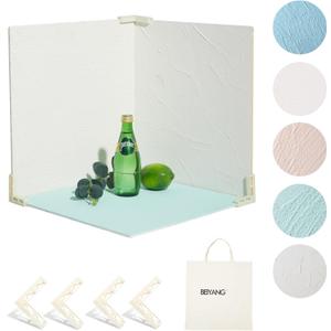5 PCS Cement Boards Photo Backdrop for Flat Lay, Food Photography Background 16x16 Inch, Texture Backdrop Boards for Product Food Jewlery Makeup Shooting, BEIYANG