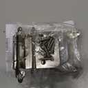 Home Expert 4 Pack (2 Pairs) 3/8 Inch Inset Cabinet Hinges, Self-Closing Face Mount Hinges with Door Bumpers, Satin Nickel Silver for Kitchen Cabinets, Bathroom Vanities, Furniture Doors