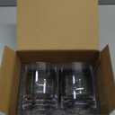 JBHO Hand Blown Crystal Double Old Fashioned Cocktail, Solid Whiskey Glasses, Rocks Glasses, Lowball Glasses - 12 Ounce - set of 2 - Perfect Size for Oversized Ice Cubes