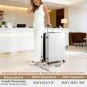 MILADA 28 Inch Large Expandable Checked Luggage Suitcases with Wheels