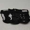 wegreeco Washable Female Dog Diapers Highly Absorbent Reusable Diapers for Dog in Heat Dog Period Diapers, 3 Pack (Black,X-Large (X-Large (17.5"-27" Waist))