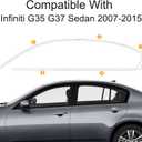 Stainless Steel Window Trim Chrome Delete for Infiniti G37 Sedan 2007-2015 Black Window Trim Blackout Kit