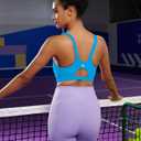 RUNNING GIRL Sports Bra for Women High Support, Molded Cup High Impact Sports Bras for Women with Sewn in Pads (Blue, XXL)