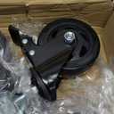 Stem Caster Wheels 4 Inch 2000Lbs, Threaded Stem Casters Set of 4 Heavy Duty, 1/2"-13 x 1 (Screw Diameter 1/2", Stem Length 1"), Safety Dual Locking Industrial Castors, Wheels for Cart, Furniture