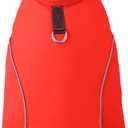 Gooby - Sports Vest, Fleece Lined Small Dog Cold Weather Jacket Coat Sweater with Reflective Lining, Orange, Large (Large chest (~19.5"))