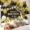 Black and Gold Balloons 50 Pieces-12 Inch Black Gold White Balloons For Birthday Decorations for Men Black and Gold Party Decorations Graduation