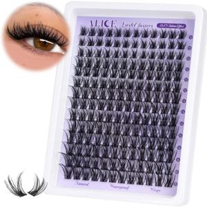 Lash Clusters Wispy Eyelash Extensions 168pcs Volume Individual Lashes 10-18mm Waterproof Natural DIY Lash Extensions Cluster Eyelash Extensions by ALICE