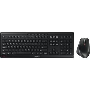Cherry Stream Comfort Desktop Wireless Keyboard and Mouse | USB SX Scissors Mechanism | Whisper-Quiet Silent | Keystroke (Black, Desktop Combo) 