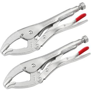 MAXPOWER Locking Pliers, 10-inch Curved Jaw Locking Plier Set, Adjustable Opening Maximum Capacity 2.5"/65mm, Large Jaw Locking Pliers, 2 Pack