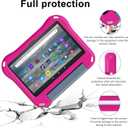 8 Tablet Case for Kids(2022/2020 Release,12th/10th Generation),Incompatible with iPad Samsung,Light Weight Shock Proof Friendly,Foldable Stand at Any Angle,Portable Handle Kid-Proof Case (Pink)