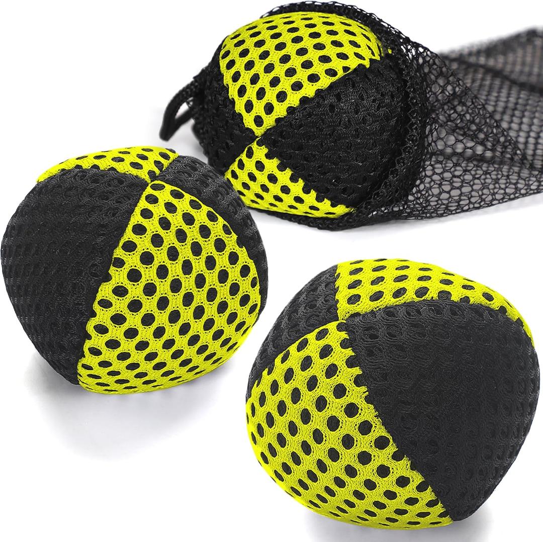 Juggling Balls for Beginners and Professionals Set of 3 Juggling Bean Bags Durable Juggle Ball Kit(Black - Yellow)