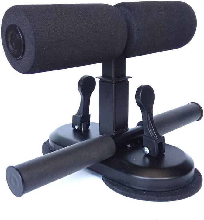Double Suction Cup Type Third Gear Height Adjustment Fitness Sit Up Auxiliary Equipment Abdominal Trainer Abdominal Curl Device Home Indoor Sport Fitness Equipment Reduce Waist and Abdomen (Black)