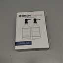 Emerson Essentials Soap Dispenser, Dish Soap Dispenser, Soap Dispenser Bathroom Set, Hand Soap Dispenser, Kitchen Soap Dispenser Set, Glass Soap Dispenser with Pump and Labels | 16 Oz, 2-Pack, Black 