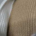 Dahey Jute Spliced Cotton Rope Plant Basket Modern Woven Storage Basket for 10.5" Floor Indoor Planter, Decorative Flower Pots Cover Laundry Bin with Handle Rustic Home Decor, White and Beige