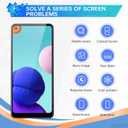 for Samsung Galaxy A21 Screen Replacement with Frame LCD Display Touch Digitizer Full Assembly Fix Glass with Repair Tools Kit SM-A215U SM-A215U1