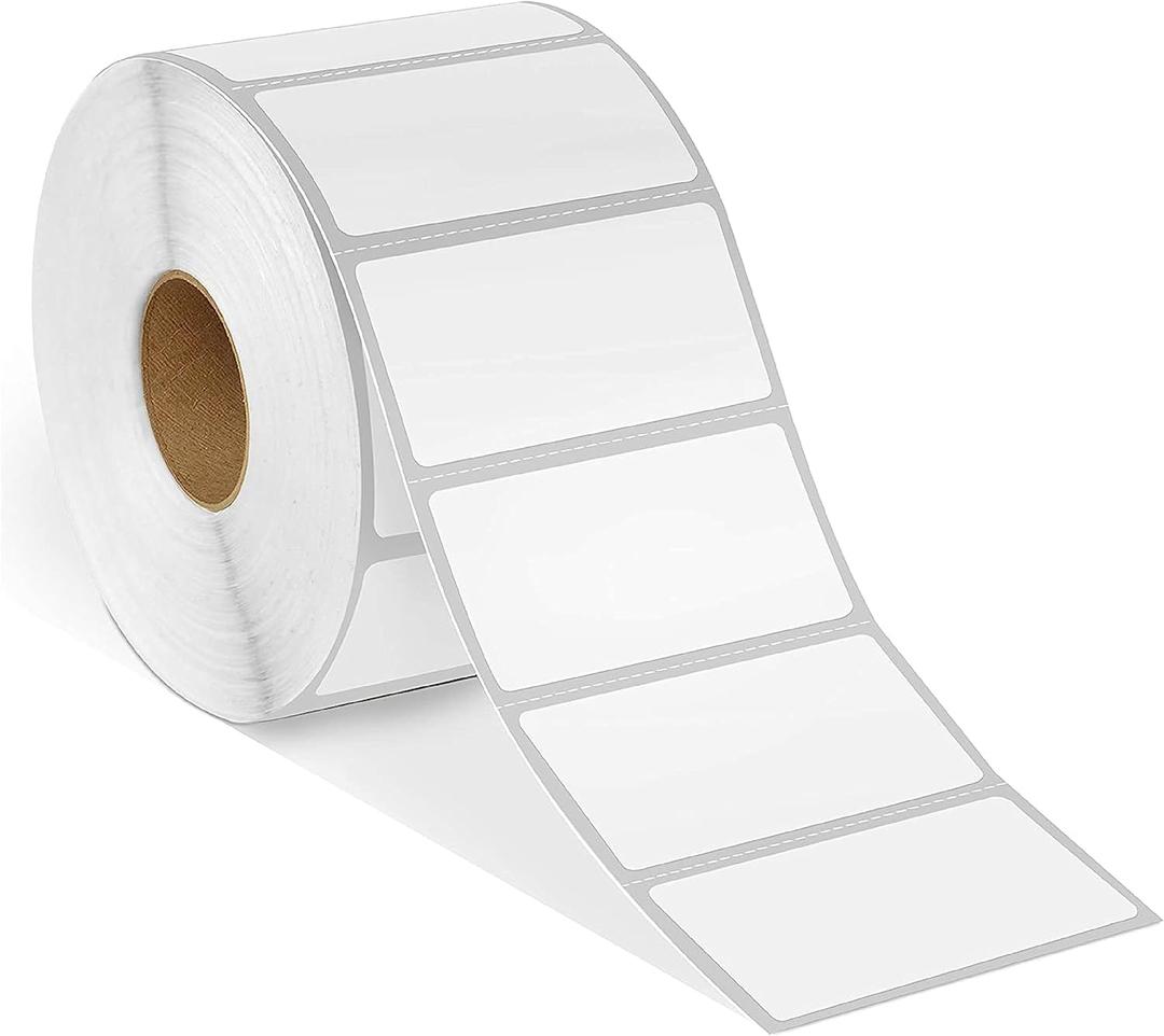 Spartan Industrial - 2" X 1 Direct Thermal Labels (13000 Count, 10 Rolls) - Perforated UPC Barcode Stickers, SKU Labels, Address and Mailing - Compatible with Zebra and Rollo Printers