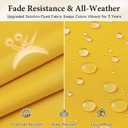 Downluxe Bistro Chair Cushions for Patio Furniture, Water-Resistant Round Outdoor Chair Cushions Set of 2 with Non-Slip Ties, 15" x 15", Yellow