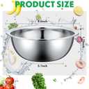 Pinkunn 20 Pcs Stainless Steel Mixing Bowls, Nesting Metal Salad Prep Bowls Bulk Reusable Baking Food Container Large Medium Small for Kitchen Hotel Restaurant Cooking, Silver (8.66 x 3 Inch)