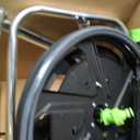 Random Colors Garden Hose Reel Cart, Holds 75-150 Feet of 5/8-Inch Hose, Portable Hose Reel Cart With Wheels,Adjustable Handrail, Quick Hose Connector