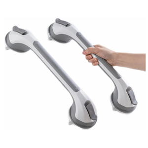 TAILI Grab Bars for Bathtubs and Showers 2 Pack Suction Grab Bar, Heavy Duty Shower Handle Removable Bath Handrails for Seniors and Elderly, Bathroom Safety Grip No Drilling Waterproof,Grey