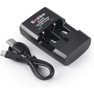 Soshine CR2 RCR123A Battery Charger for RCR123 16340 CR2 15270 LiFePO4 Battery 3V Rechargeable Batteries (Charger)