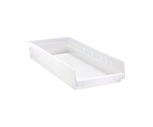 Quantum Storage Systems QSB116CL Economy Part Organizer Clear Bins 24" L x 12" W x 4" H 6 Pack