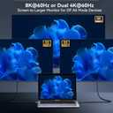 8K USB 4 Cable 40Gbps 240W Fast Charge C-C Cable for Laptop/Monitor/Portable Hard Drive/Docking Station, 2m (6.6ft), Angle