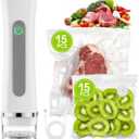 Handheld Vacuum Sealer for Food, Compact Portable Cordless Vacuum Sealer with 30 Reusable Bags, One-Touch Food Sealer for Kitchen, Freezer & Travel