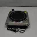 OVENTE Countertop Infrared Single Burner, 1000W Electric Hot Plate with 7 Ceramic Glass Cooktop, 5 Level Temperature Setting & Easy to Clean Base, Compact Stove for Home Dorm Office, Silver BGI101S