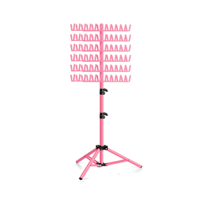 JANMPASK Braiding Hair Rack Height Adjustable 144 Pegs Braiding Rack Hair Extension Holder with Hair Braid Tools, Easy to Assemble (pink)
