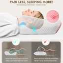 Osteo Cervical Pillow for Neck Pain Relief, Hollow Design Odorless Memory Foam Pillows with Cooling Case, Adjustable Orthopedic Bed Pillow for Sleeping, Support for Side Back Sleepers