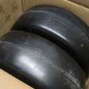 AR-PRO (2-Pack) 13x5.00-6 Flat Free Lawn Mower Tire and Wheel- Solid Smooth Tread Replacement Front Tire for Riding Zero Turn Mowers, Garden Tractors 3/4" and 5/8" Bearings, 3.25"-5.9" Centered Hub