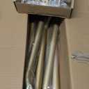 TANGWIN Gold Wrap Around Curtain Rods 2 Pack:Blackout Heavy Duty Adjustable Window Curtain Rod Room Darkening, Modern Industrial Curved French Return Metal Drapery Rods Easy Install,Brass Gold 28-48"