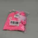 Fanuerg Women's Ribbed Bikini Sets Scoop Neck Cheeky Swimsuit Textured Two Piece Bathing Suit Hot Pink M