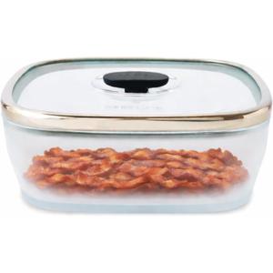 Anyday 10-Cup Square Glass Food Storage with Glass Lid | Plastic-Free Meal Prep & Microwave Cookware | Stackable Airtight Storage Container with Vented Lid for Microwave-Safe Reheating