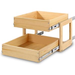 Mulush Pull Out Cabinet Organizer 26''W×21''D×16''H Slide Out Drawer