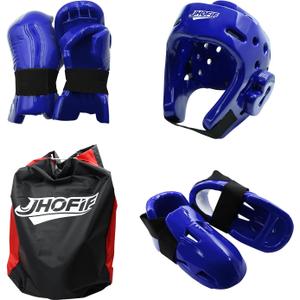 8 Piece Martial Arts Sparring Gear Set, Headgear, Gloves & Foot Pads