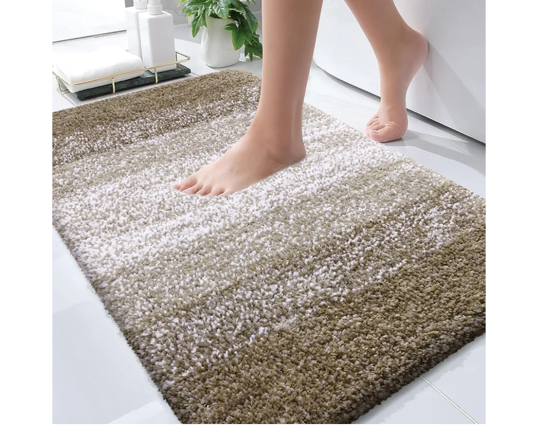 OLANLY Bathroom Rugs Mat 30x20, Extra Soft Absorbent Microfiber Bath Rugs, Rubber Backing, Quick Dry, Machine Washable Bath Mats for Bathroom Floor, Tub and Shower, Home Decor Accessories, Coffee