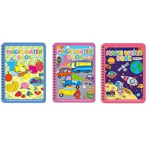 Mixed 3 Pack Magic Water Book, Magic Water Painting Book, Paint with Water Books for Toddlers
