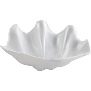 Winco PSBW-1W Shell Bowls, 22 Ounce, Medium, White, 20 Ounce
