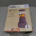 Bella 10 Speed Countertop Blender, Juicer & Smoothie Maker, Fits-anywhere Kitchenware, Slim Flip & Store Design, Dishwasher Safe 48oz Capacity Pitcher & Lid, Stainless Steel Blade, 450 Watt, Plum