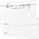 GardenCity Share a Memory Card - 50 Pack, Share a Memory Cards for Celebration of Life, Funeral, Memorial, Birthday, Graduation, Bridal Shower, 4 x 6", Minimalist