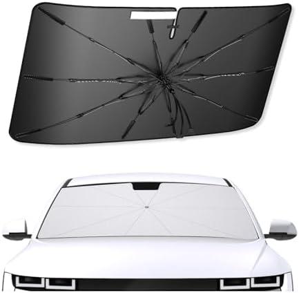 SXCY for 2022-2024 2025 Hyundai Ioniq 5 Windshield Umbrella Sunshade [Easier Foldable] 2023 2024 2025 Ioniq 5 Accessories Sunshade Umbrella for 2024 2025 Ioniq 5 Windshield Umbrella Sun Shade