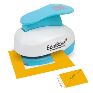 BearBoss 2.12 Inch Square Punch, Hole Punch Shapes, Corner to Corner 3 Inch Paper Punch Set for Scrapbooking Festival Paper Greeting Card DIY Albums Photos
